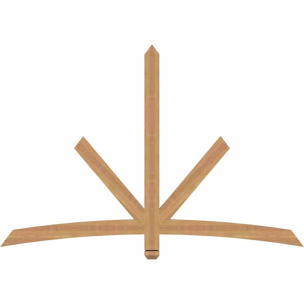 Ekena Millwork Alberta Smooth Timber Gable Bracket, Western Red Cedar, 72"W x 48"H x 1 1/2"D x 3 1/2"F, 16/12 Pitch GBW072X48X0204ALB00SWR - main
